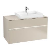 Тумба под раковину Villeroy & Boch Collaro 1000х500 мм с подсветкой C018L0VK мягкий серый