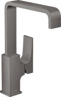 Смеситель для раковины Hansgrohe Metropol 230 ComfortZone высокий поворотный излив, донный клапан 32511340 хром чёрный шлифов.