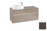 Тумба под раковину Villeroy & Boch Collaro 1200х500 мм с подсветкой C058L0FQ дуб графитовый