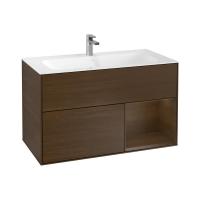Тумба под раковину Villeroy & Boch Finion 996х498 мм F040GNGN орех/орех