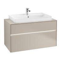 Тумба под раковину Villeroy & Boch Collaro 1000х500 мм с подсветкой C020L0VK мягкий серый