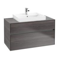 Тумба под раковину Villeroy & Boch Collaro 1000х500 мм C01900FQ дуб графитовый