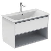 Тумба под раковину Ideal Standard Connect Air 800x440 мм E0827KN белый глянец/светло-серый матовый