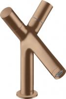 Смеситель для раковины Axor Starck 80 ComfortZone 10030310 золото красное шлифованное