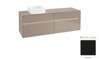 Тумба под раковину Villeroy & Boch Collaro 1600х500 мм с подсветкой C050L0PD чёрный матовый