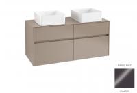 Тумба под раковину Villeroy & Boch Collaro 1200х500 мм C04400FP серый глянцевый