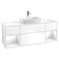 Тумба под раковину Villeroy & Boch Finion 1600х501 мм F861GFGF белый глянцевый/белый глянцевый