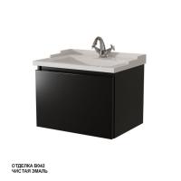 Тумба под раковину Caprigo Ponza-A 60 585х469 мм гладкий фасад 13510 F В042 чёрный алюминий