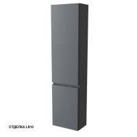 Пенал Caprigo Ponza 1600х400х250 мм левый гладкий фасад 13550F L L810 графит
