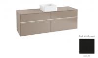 Тумба под раковину Villeroy & Boch Collaro 1600х500 мм с подсветкой C049L0PD чёрный матовый
