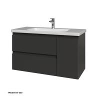 Тумба под раковину Caprigo Forte 100 976х446 мм (2 ящика, 1 дверь) 36115R SF-019 графит