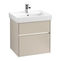 Тумба под раковину Villeroy & Boch Collaro 554х444 мм с подсветкой C008L0VK мягкий серый
