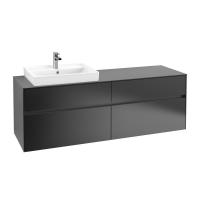 Тумба под раковину Villeroy & Boch Collaro 1600х500 мм C02200PD чёрный матовый