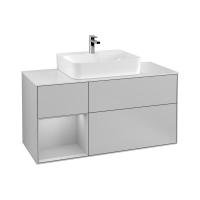Тумба под раковину Villeroy & Boch Finion 1200х501 мм F161GJGJ светло-серый/светло-серый