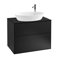 Тумба под раковину Villeroy & Boch Finion 800х501 мм F87200PD чёрный матовый