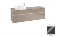 Тумба под раковину Villeroy & Boch Collaro 1600х500 мм с подсветкой C066L0FP серый глянцевый