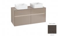 Тумба под раковину Villeroy & Boch Collaro 1200х500 мм с подсветкой C044L0FQ дуб графитовый
