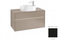 Тумба под раковину Villeroy & Boch Collaro 1000х500 мм с подсветкой C054L0PD чёрный матовый