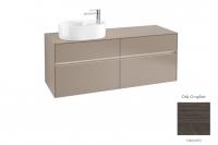 Тумба под раковину Villeroy & Boch Collaro 1400х500 мм с подсветкой C062L0FQ дуб графитовый
