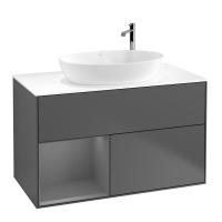 Тумба под раковину Villeroy & Boch Finion 1000х501 мм F891GKGK матовый антрацит/матовый антрацит