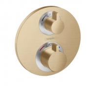 Термостат Hansgrohe Ecostat S (внешняя часть для 2 потребителей) 15758140 шлифованная бронза