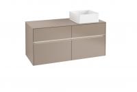 Тумба под раковину Villeroy & Boch Collaro 1200х500 мм с подсветкой C043L0VG трюфель серый