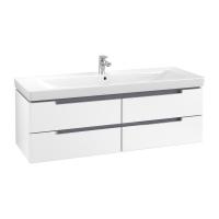 Тумба под раковину Villeroy & Boch Subway 2.0 1287х449 мм A69810MS белый матовый