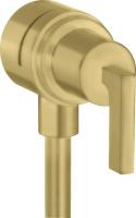 Шланговое подсоединение Axor Citterio с запорным вентилем 39882950 шлифованная медь