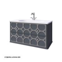Тумба под раковину Caprigo Caprice 90 902х448 мм (2 ящика) 25113 L810/silver графит/серебро