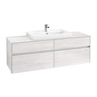 Тумба под раковину Villeroy & Boch Collaro 1600х500 мм C02800E8 белое дерево