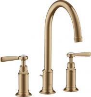 Смеситель для раковины Axor Montreux 180 ComfortZone на 3 отверстия 16514140 шлифованная бронза