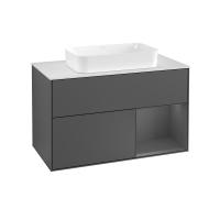 Тумба под раковину Villeroy & Boch Finion 1000х501 мм F661GKGK матовый антрацит/матовый антрацит