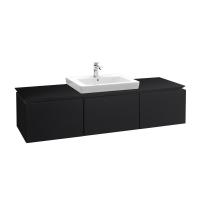 Тумба под раковину Villeroy & Boch Legato 1600х500 мм B68600PD лак чёрный матовый