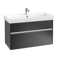 Тумба под раковину Villeroy & Boch Collaro 954х444 мм с подсветкой C011L0PD чёрный матовый