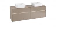 Тумба под раковину Villeroy & Boch Collaro 1600х500 мм с подсветкой C052L0VG трюфель серый