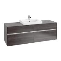 Тумба под раковину Villeroy & Boch Collaro 1600х500 мм с подсветкой C025L0FQ дуб графитовый