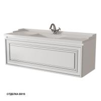 Тумба под раковину Caprigo Ponza-A 120 1190х469 мм 13515 B016 белый алюминий