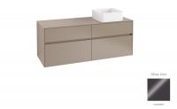 Тумба под раковину Villeroy & Boch Collaro 1400х500 мм C04700FP серый глянцевый