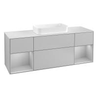 Тумба под раковину Villeroy & Boch Finion 1600х501 мм F741GJGJ светло-серый/светло-серый