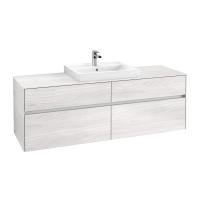 Тумба под раковину Villeroy & Boch Collaro 1600х500 мм C02500E8 белое дерево