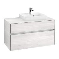 Тумба под раковину Villeroy & Boch Collaro 1000х500 мм C01500E8 белое дерево
