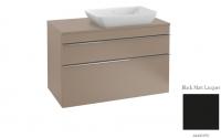 Тумба под раковину Villeroy & Boch Venticello 957х502 мм R A94301PD лак чёрный матовый