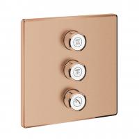 Вентиль Grohe Grohtherm SmartControl (внешняя часть для 3 потребителей) 29 127 DL0 тёплый закат матовый