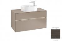 Тумба под раковину Villeroy & Boch Collaro 1000х500 мм с подсветкой C054L0FQ дуб графитовый