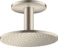 Верхний душ Axor ShowerSolutions 250 2jet с потолочным подсоединением 35297820 шлифованный никель