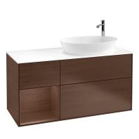 Тумба под раковину Villeroy & Boch Finion 1200х501 мм F921GNGN орех/орех