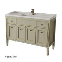Тумба под раковину Caprigo Albion 120 1180х450 мм (4 двери, 2 ящика) 10316 B059 фисташково-зелёный