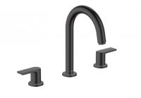 Смеситель для раковины Hansgrohe Vernis Shape 3 отверстия, донный клапан 71563670 чёрный матовый