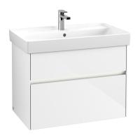 Тумба под раковину Villeroy & Boch Collaro 754х444 мм с подсветкой C010L0DH белый глянцевый