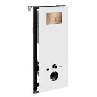 Инсталляция для унитаза WasserKraft Abens 20TLT.010.ME.WH.RG03 белое стекло/розовое золото